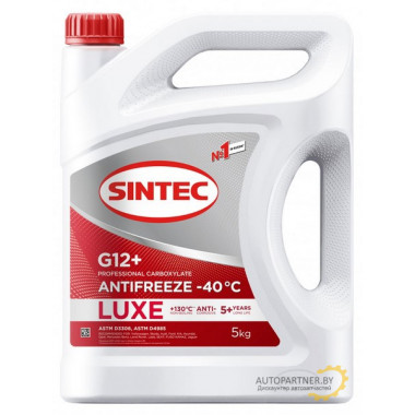 Антифриз готовый SINTEC G12+ красный 5л / 614503