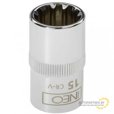 Головка Spline 1/2', 15 мм, CrV  NEO / 08-587