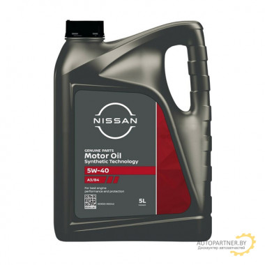 Моторное масло NISSAN MOTOR OIL A3/B4 5W40 / KE90090042R (5л)