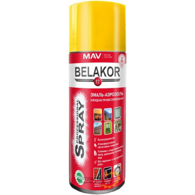 Краска алкидная желтая BELAKOR 17 520мл / 01016-101011