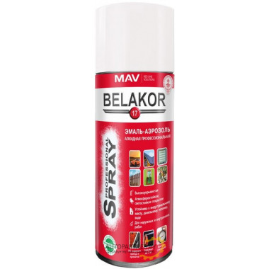 Краска алкидная Белая BELAKOR 17 520мл / 01021-270