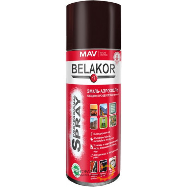 Краска алкидная коричневая BELAKOR 17 520мл / 01023-101011