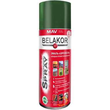 Краска алкидная зеленая BELAKOR 17 520мл / 01031-270