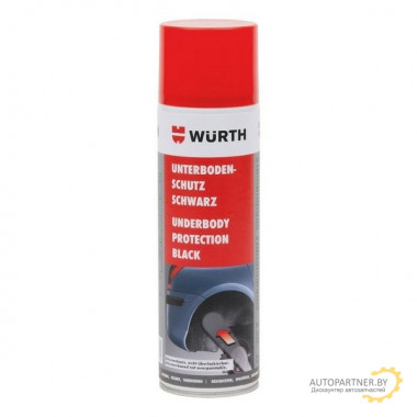 Антикоррозионное покрытие черное WURTH 500мл / 0892073