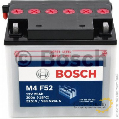 Аккумулятор BOSCH FP M4F 12V 25AH 3000A / 0092M4F520