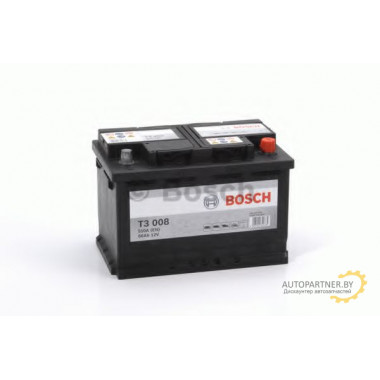Аккумулятор BOSCH T3 12V 66AH 510A ETN 0(R+) B13 / 0092T30080