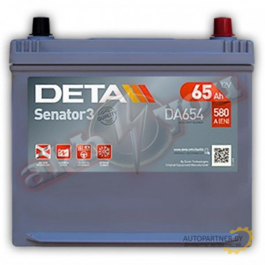 Аккумулятор DETA 12В 65А/ч / DA654