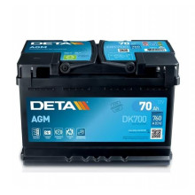 Аккумулятор DETA 12В 70А/ч / DK700
