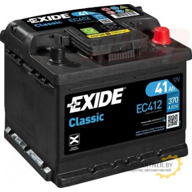 Аккумулятор EXIDE 12V 41AH 370A ETN 0(R+) B13 / EC412