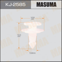 Клипса пластиковая MASUMA (TOYOTA 9024906132)  / KJ2585
