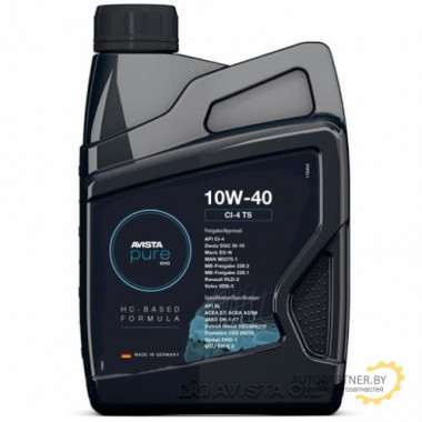 Моторное масло AVISTA PURE EVO CI-4 TS 10W40 / 153282 (1л)