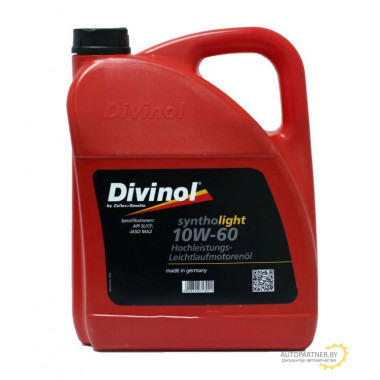 Моторное масло DIVINOL SYNTHOLIGHT 10W60 / 49390K007 (5л)