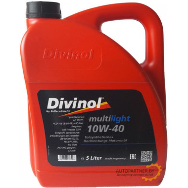 Моторное масло DIVINOL MULTILIGHT 10W40 / 49610K007 (5л)