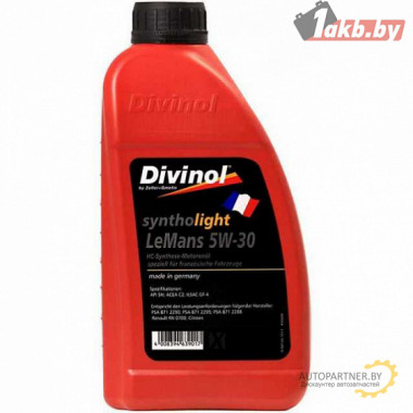 Моторное масло DIVINOL SYNTHOLIGHT LEMANS 5W30 / 4970LMK007 (5л)