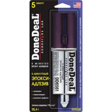 5-минутный эпокси-адгезив DONE DEAL прозрачный 28,4 г / DD6561