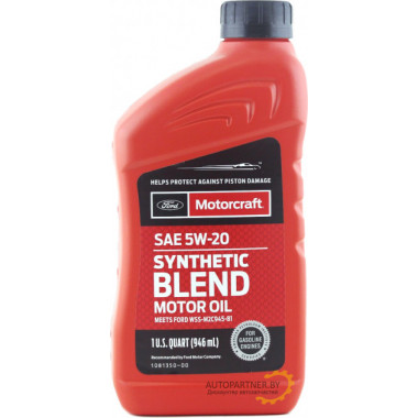 Моторное масло FORD MOTORCRAFT SYNTHETIC BLEND 5W20 / XO5W20Q1SP (0.946л)