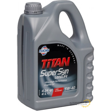 Моторное масло FUCHS TITAN SUPERSYN LONGLIFE 5W40 / 601236655 (4л)
