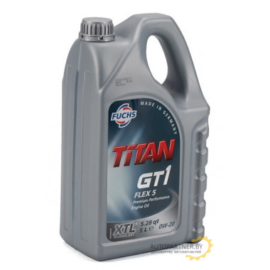 Моторное масло FUCHS TITAN GT1 FLEX 5 0W20 /  601446504 (5л)