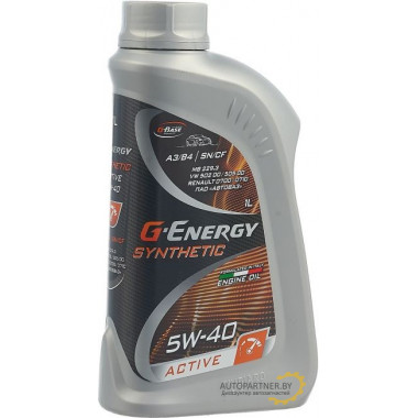 Моторное масло G-ENERGY SYNTHETIC ACTIVE 5W40 / 253142409 (1л)