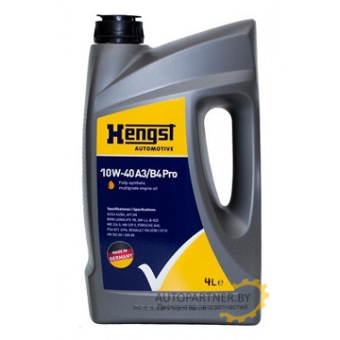Моторное масло HENGST 10W40 A3/B4 PRO / 554800000 (4л)