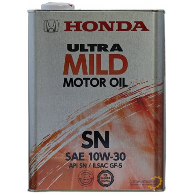 Моторное масло HONDA ULTRA MILD 10W30 / 0821999974 (4л)