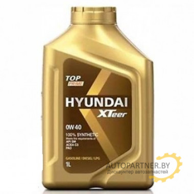 Моторное масло HYUNDAI XTEER TOP PRIME 0W40 / 1011113 (1л)