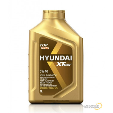 Моторное масло HYUNDAI XTEER TOP PRIME 5W40 / 1011116 (1л)