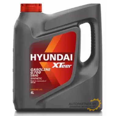 Моторное масло HYUNDAI XTEER GASOLINE G700 5W40 / 1041136 (4л)