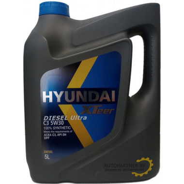 Моторное масло HYUNDAI XTEER DIESEL ULTRA C3 5W30 / 1051224 (5л)