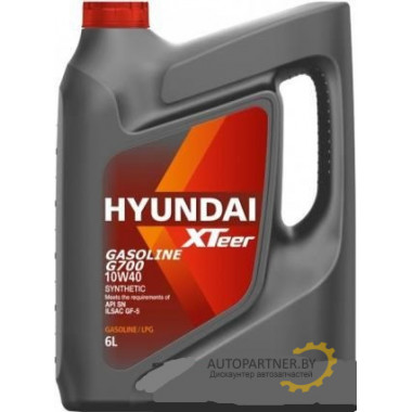 Моторное масло HYUNDAI XTEER GASOLINE G700 10W40 / 1061014 (6л)