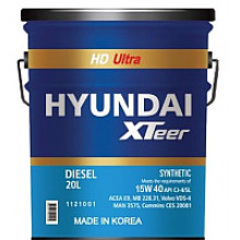Моторное масло HYUNDAI XTEER HD ULTRA 15W40 / 1121001 (20л)