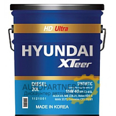 Моторное масло HYUNDAI XTEER HD ULTRA 15W40 / 1121001 (20л)