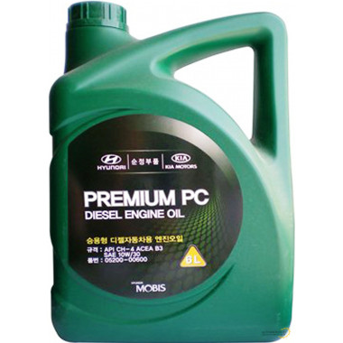 Моторное масло HYUNDAI/KIA PREMIUM PC DIESEL 10W30 / 0520000600 (6л)