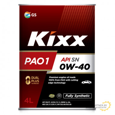 Моторное масло KIXX PA0 1 0W40 / L208444TE1 (4л)