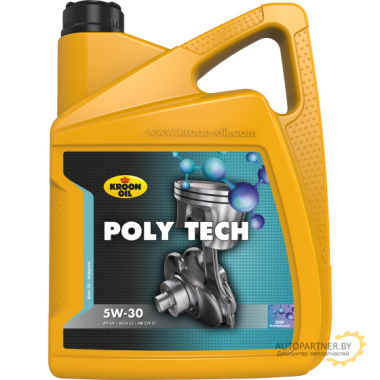 Моторное масло KROON OIL POLY TECH 5W30 / 35467 (5л)