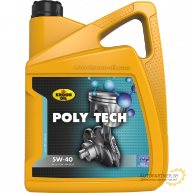 Моторное масло KROON OIL POLY TECH 5W40 / 36140 (5л)