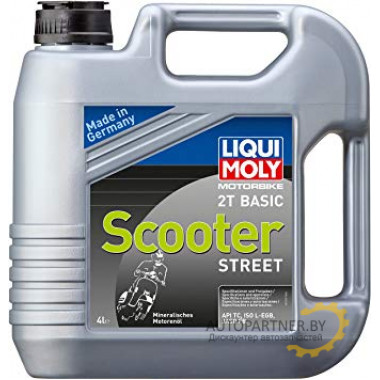 Моторное масло LIQUI MOLY MOTORBIKE 2T SYNTH BASIC SCOOTER STREET / 1237 (4л)