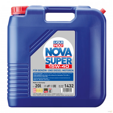 Моторное масло LIQUI MOLY NOVA SUPER 15W40 / 1432 (20л)