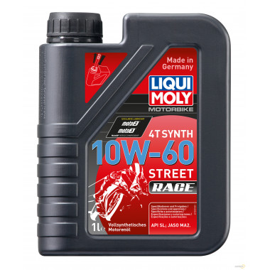 Моторное масло LIQUI MOLY MOTORBIKE 4T SYNTH STREET RACE 10W60 / 1525 (1л)