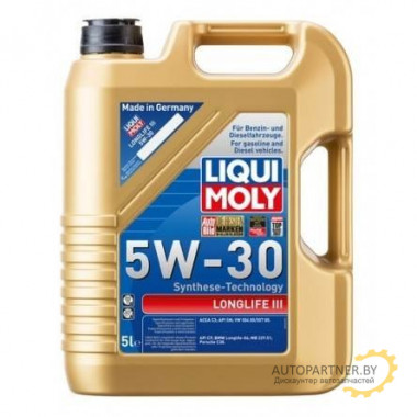 Моторное масло LIQUI MOLY LONGLIFE III 5W30 / 20822 (5л)