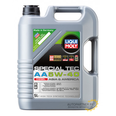 Моторное масло LIQUI MOLY SPECIAL TEC AA 5W40 / 21332 (5л)