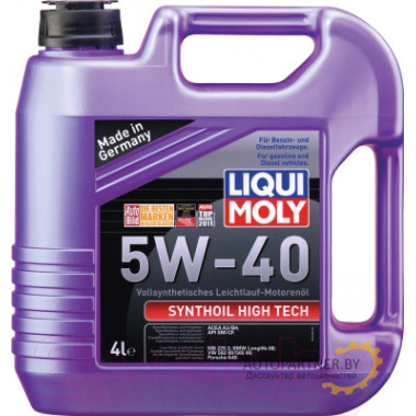 Моторное масло LIQUI MOLY SYNTHOIL HIGH TECH 5W40 / 1915 (4л)