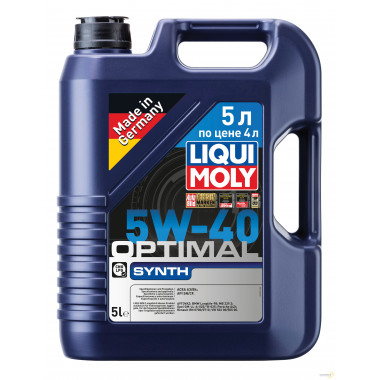 Моторное масло LIQUI MOLY OPTIMAL SYNTH 5W40 / 2293 (5л)