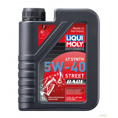 Моторное масло LIQUI MOLY MOTORBIKE 4T SYNTH STREET RACE 5W40 / 2592 (1л)