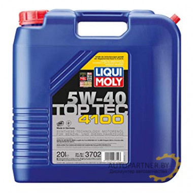 Моторное масло LIQUI MOLY TOP TEC 4100 5W40 / 3702 (20л)