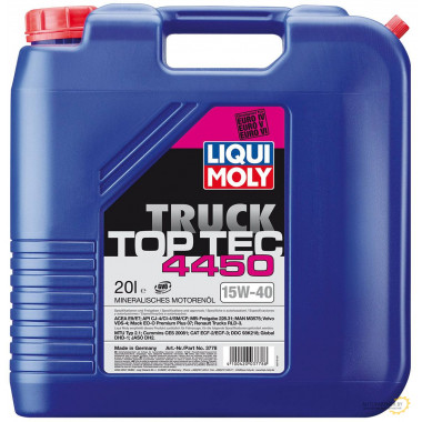 Моторное масло LIQUI MOLY TOP TEC TRUCK 4450 15W40 / 3778 (20л)