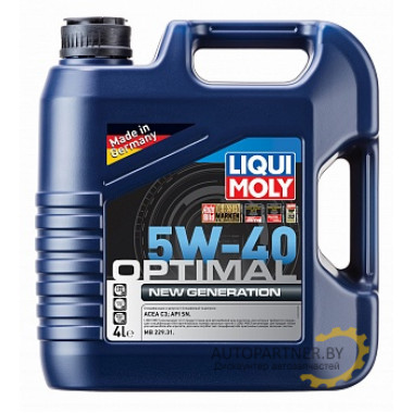 Моторное масло LIQUI MOLY OPTIMAL NEW GENERATION 5W40 / 39033 (4л)