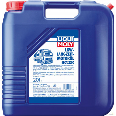 Моторное масло LIQUI MOLY LKW LANGZEIT MOTOROIL 10W40 / 4733 (20л)