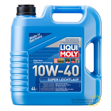 Моторное масло LIQUI MOLY SUPER LEICHTLAUF 10W40 / 1916 (4л)