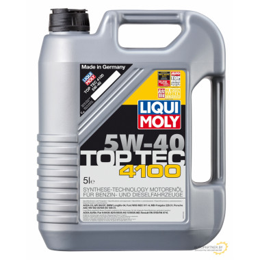 Моторное масло LIQUI MOLY TOP TEC 4100 5W40 / 7501 (5л)
